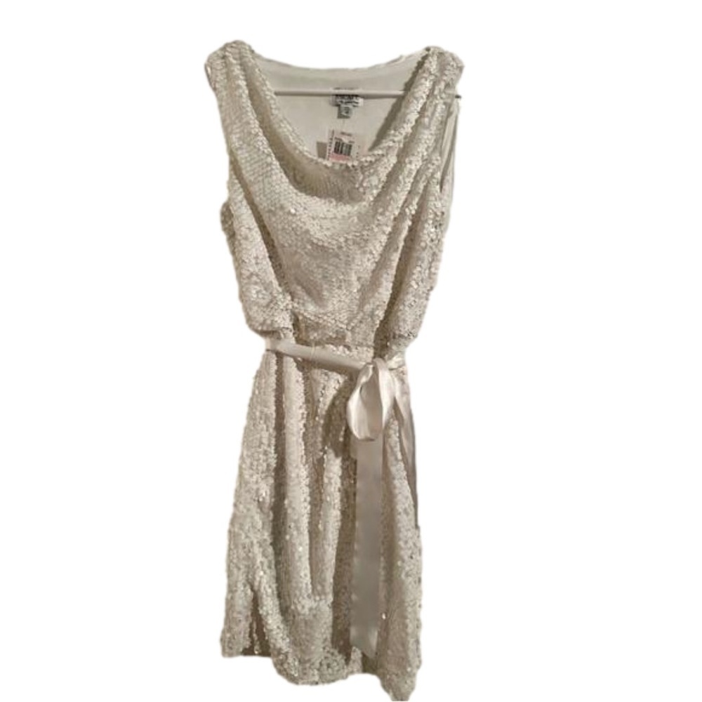 Women's Xscape Sequin Dress Size 10 White